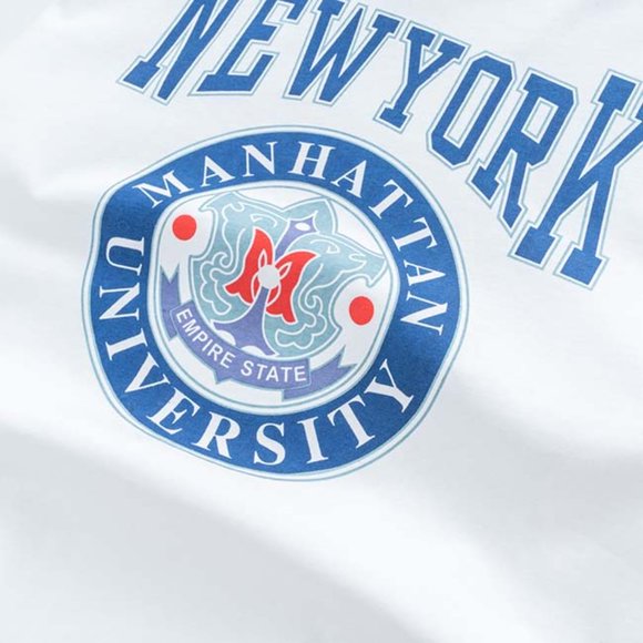 Vintage New York University Bieber With The Same Short Sleeve White - Picture 6 of 11